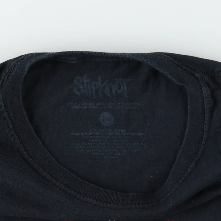 SLIPKNOT Slipknot Band T-shirt Band T Men's L size cotton black type Vintage Second Hand