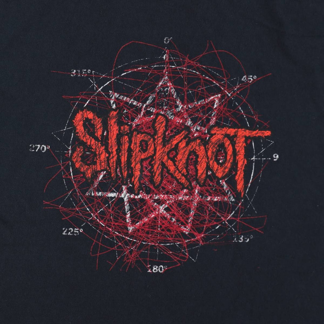 SLIPKNOT Slipknot Band T-shirt Band T Men's L size cotton black type Vintage Second Hand