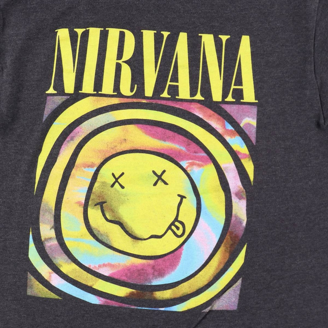 NIRVANA Nirvana Band T-shirt, Band T, Men's L size unclear black type Vintage Second Hand