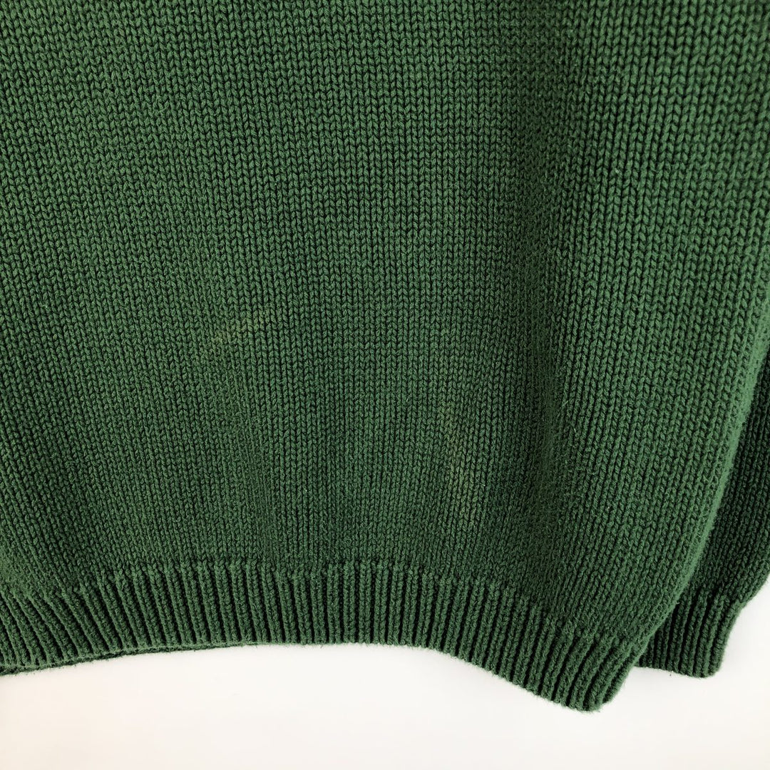 Vintage 90s-00'S Eddie Bauer cotton knit sweater, men's size L cotton green type Vintage Second Hand