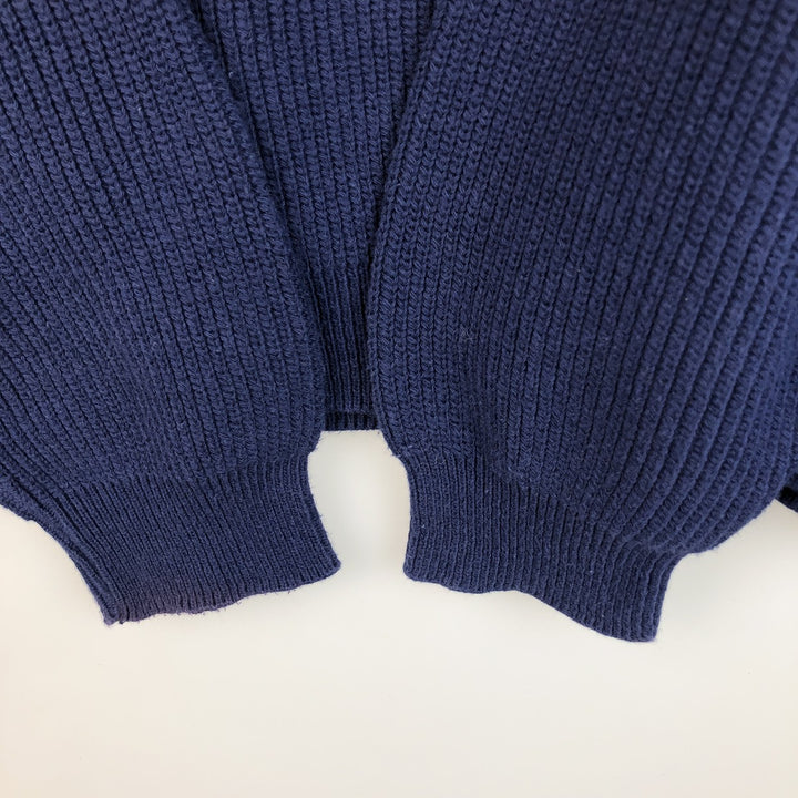 90'S Eddie Bauer Cotton Knit Sweater Made in USA Men's XL Vintage cotton navy blue type Vintage Second Hand