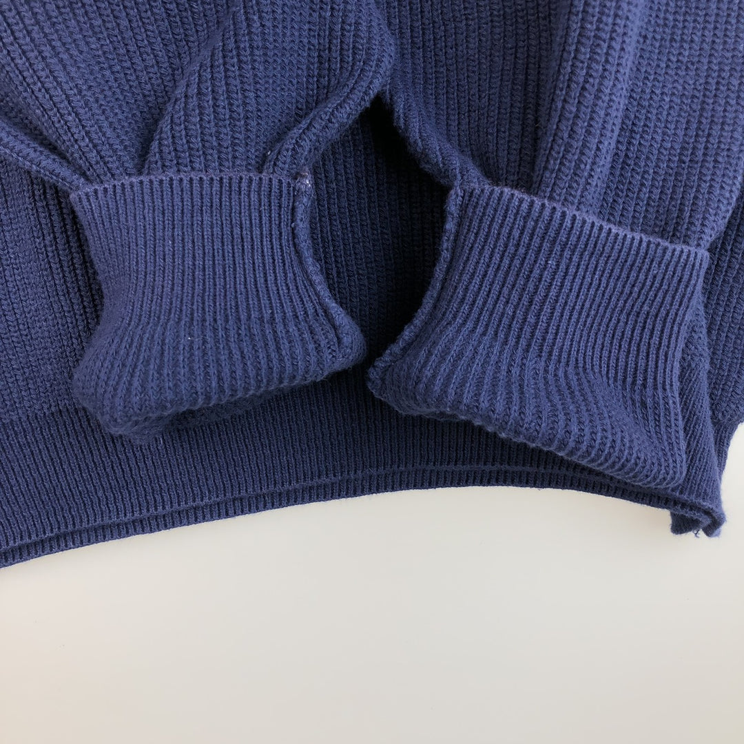 90'S Eddie Bauer Cotton Knit Sweater Made in USA Men's XL Vintage cotton navy blue type Vintage Second Hand