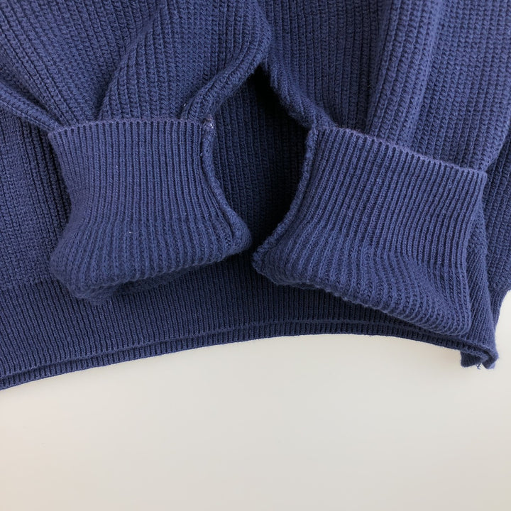 90'S Eddie Bauer Cotton Knit Sweater Made in USA Men's XL Vintage cotton navy blue type Vintage Second Hand
