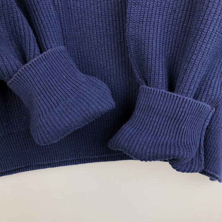90'S Eddie Bauer Cotton Knit Sweater Made in USA Men's XL Vintage cotton navy blue type Vintage Second Hand