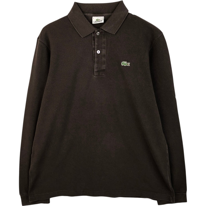 Lacoste LACOSTE Long Sleeve Polo Shirt Size 4 Men's M cotton brown type Vintage Second Hand