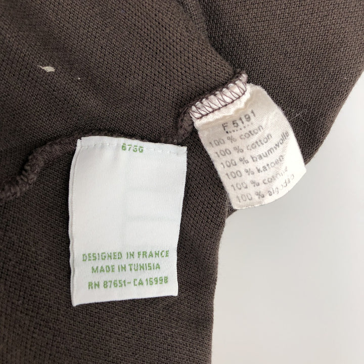 Lacoste LACOSTE Long Sleeve Polo Shirt Size 4 Men's M cotton brown type Vintage Second Hand