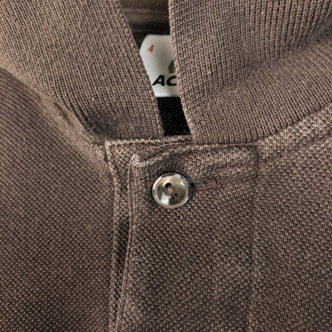 Lacoste LACOSTE Long Sleeve Polo Shirt Size 4 Men's M cotton brown type Vintage Second Hand