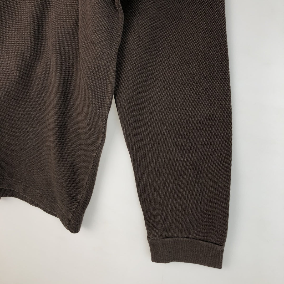 Lacoste LACOSTE Long Sleeve Polo Shirt Size 4 Men's M cotton brown type Vintage Second Hand