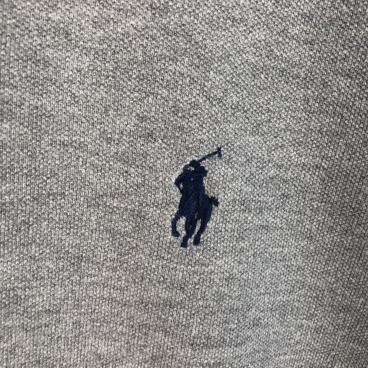 Ralph Lauren POLO RALPH LAUREN CUSTOM SLIM FIT long-sleeved polo shirt, men's size XL cotton gray type Vintage Second Hand
