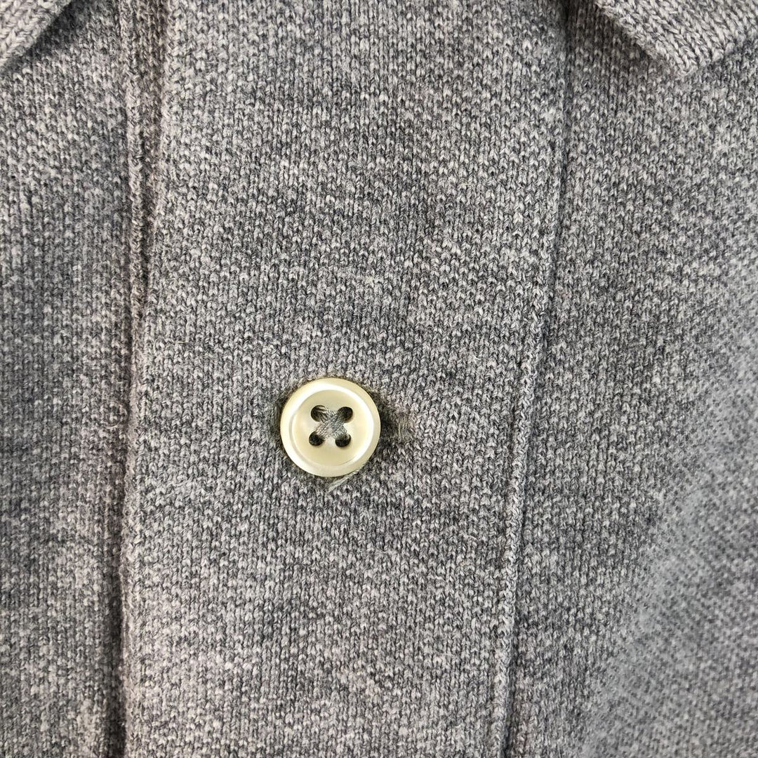 Ralph Lauren POLO RALPH LAUREN CUSTOM SLIM FIT long-sleeved polo shirt, men's size XL cotton gray type Vintage Second Hand