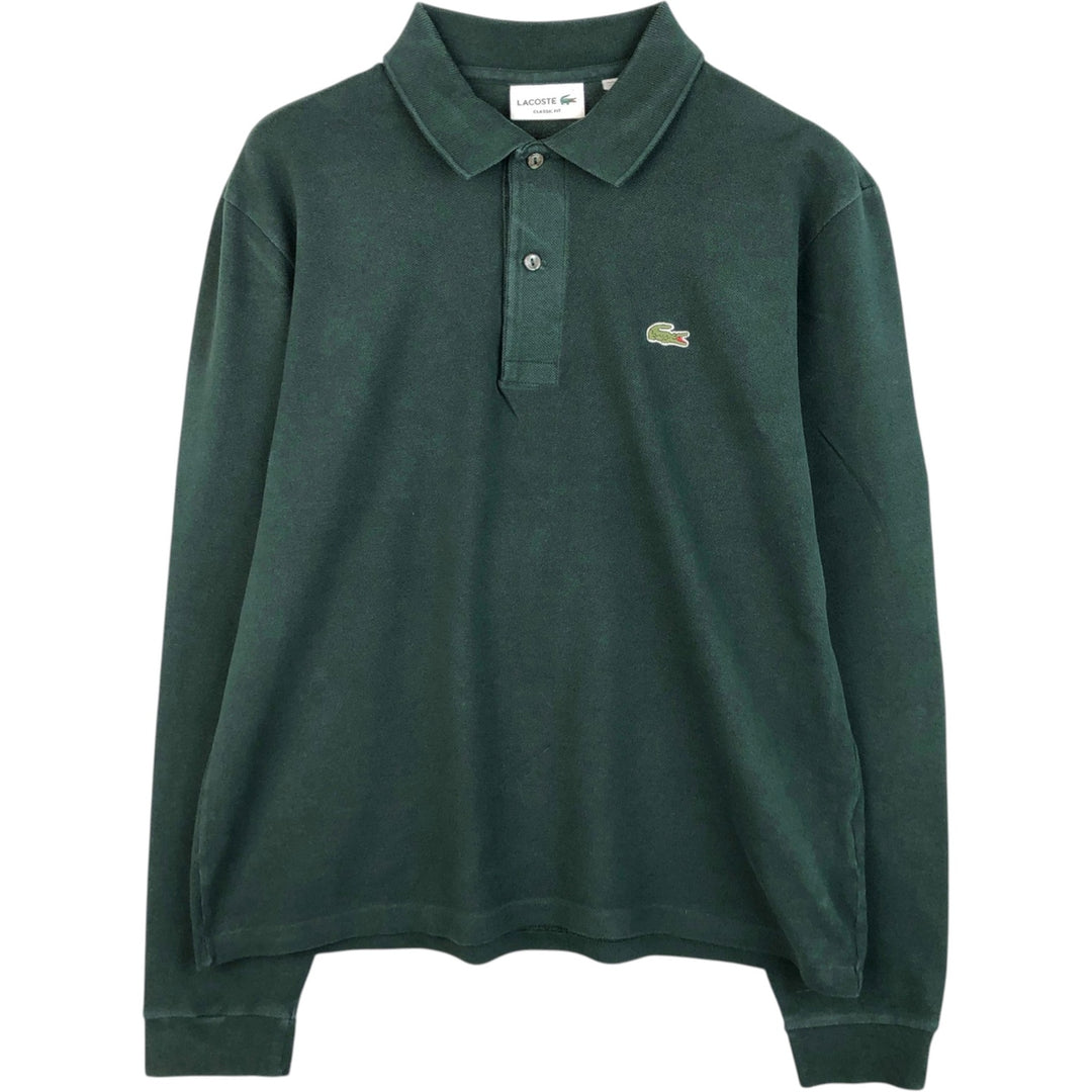 Lacoste Classic Fit Long Sleeve Polo Shirt, Men's Size XL cotton green type Vintage Second Hand