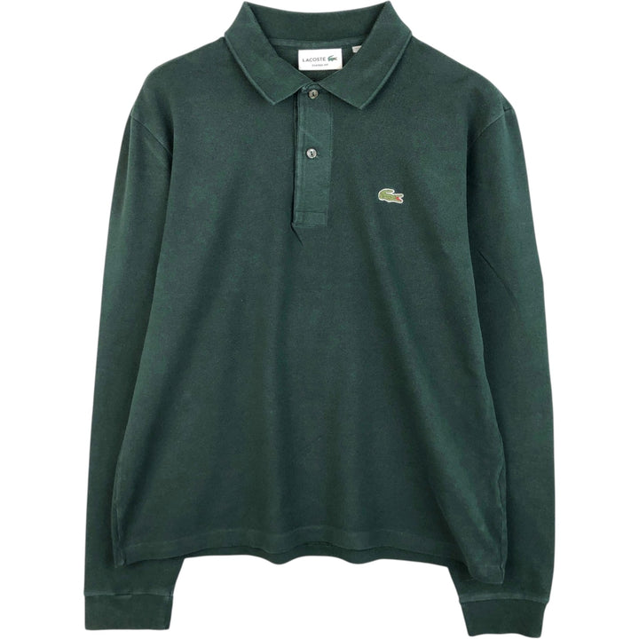 Lacoste Classic Fit Long Sleeve Polo Shirt, Men's Size XL cotton green type Vintage Second Hand