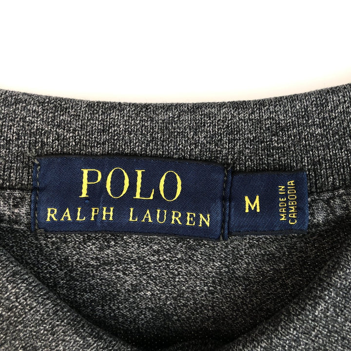 Ralph Lauren POLO RALPH LAUREN Long Sleeve Polo Shirt Men's XL cotton Charcoal Vintage Second Hand