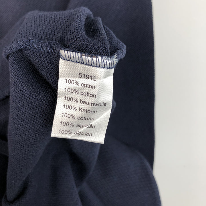 Lacoste LACOSTE French design long sleeve polo shirt size 8, men's XXL equivalent cotton navy blue type Vintage Second Hand
