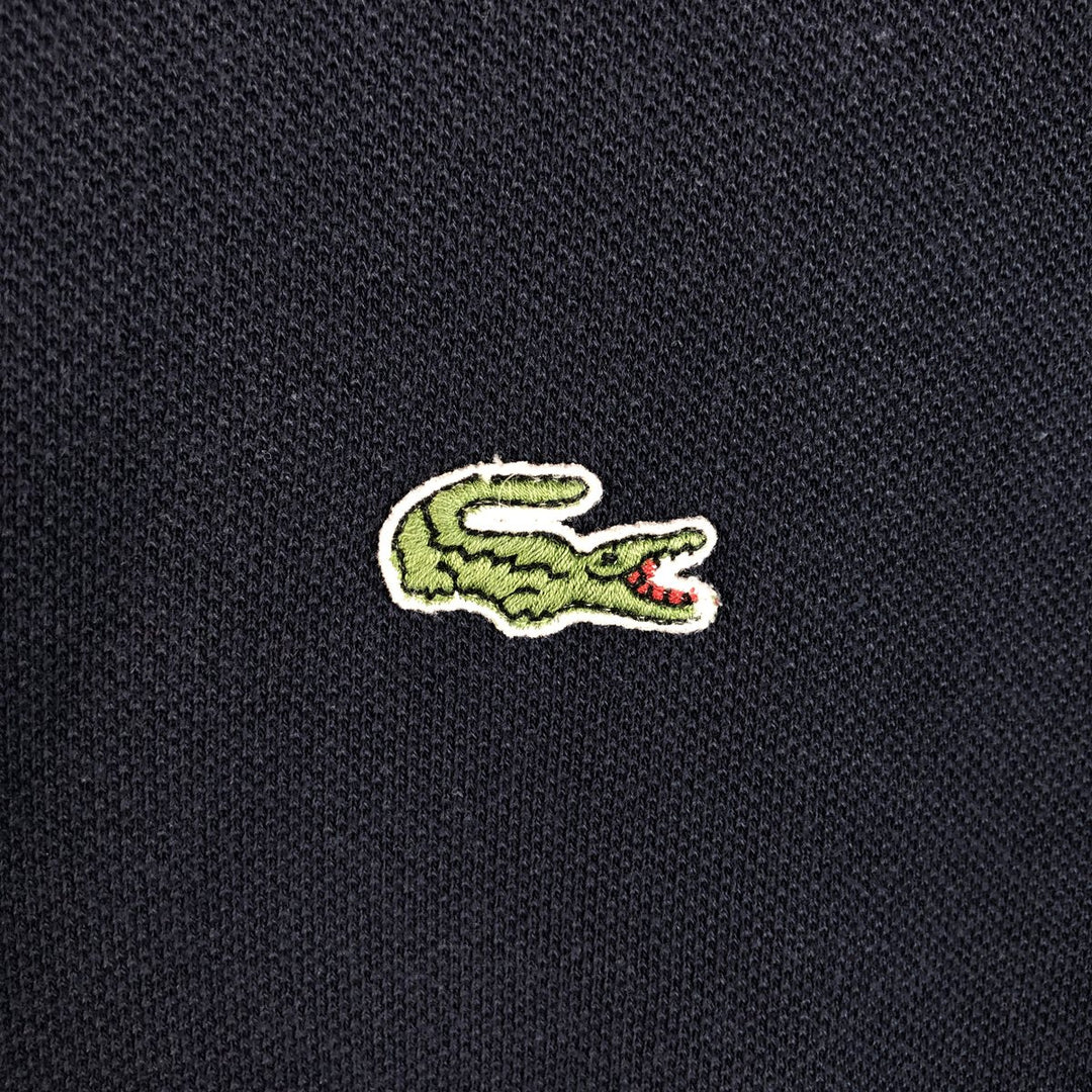 Lacoste LACOSTE French design long sleeve polo shirt size 8, men's XXL equivalent cotton navy blue type Vintage Second Hand