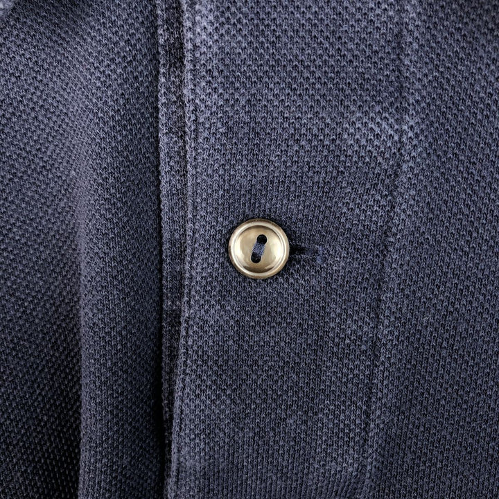 Lacoste LACOSTE French design long sleeve polo shirt size 8, men's XXL equivalent cotton navy blue type Vintage Second Hand