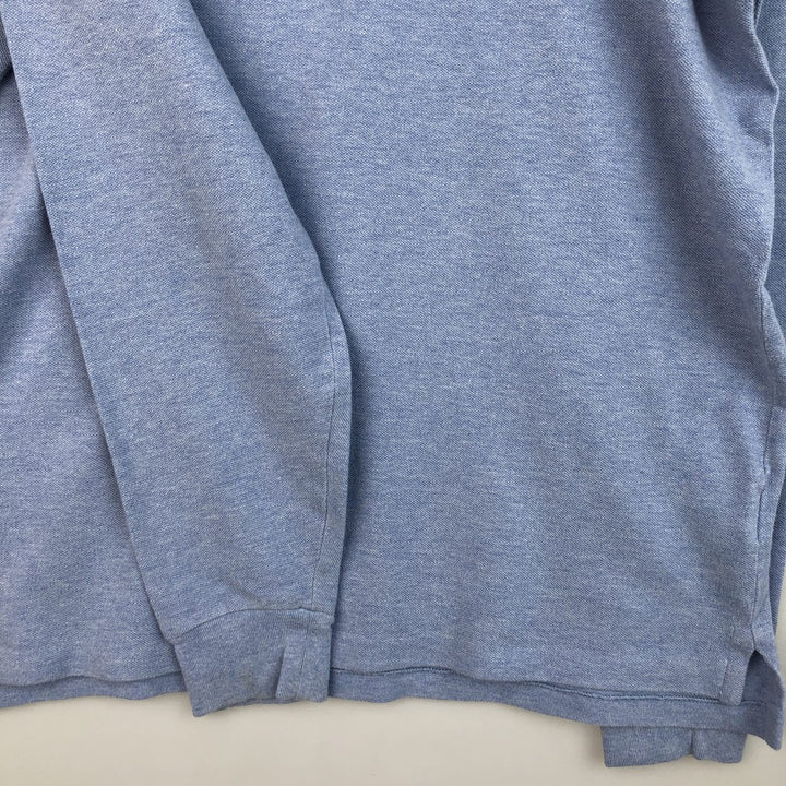 Ralph Lauren POLO RALPH LAUREN CLASSIC FIT long sleeve polo shirt for men, size M cotton Blue type light blue Vintage Second Hand
