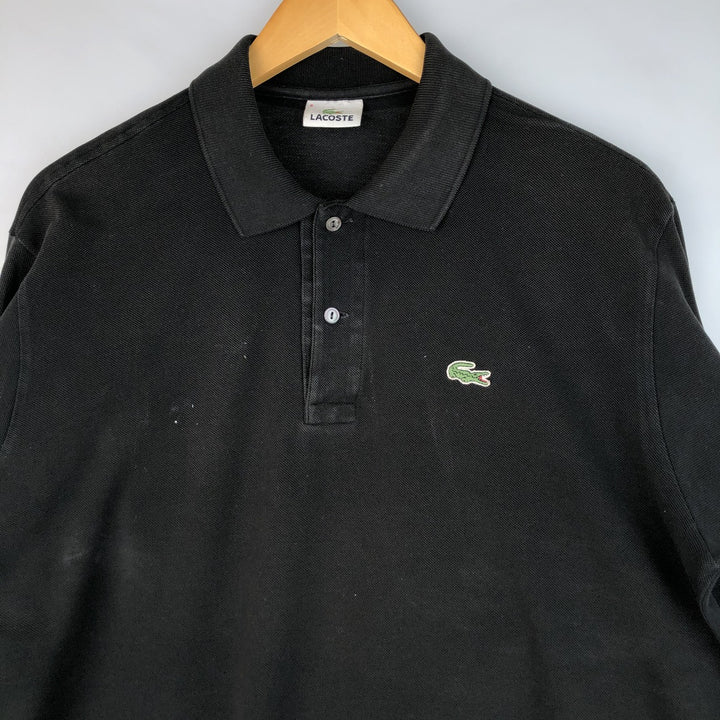 Lacoste LACOSTE Long Sleeve Polo Shirt Size 6 Men's XL cotton black type Vintage Second Hand