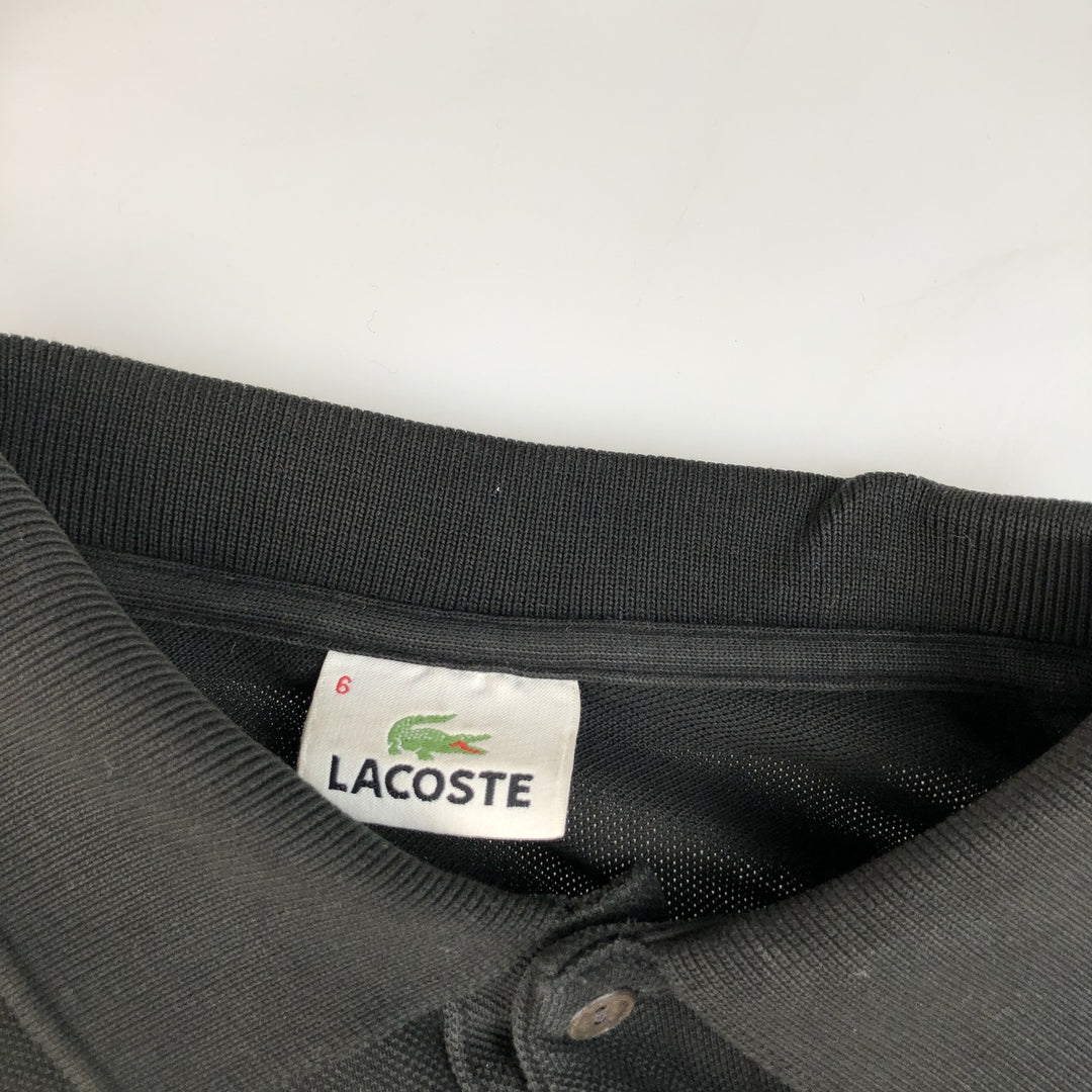 Lacoste LACOSTE Long Sleeve Polo Shirt Size 6 Men's XL cotton black type Vintage Second Hand
