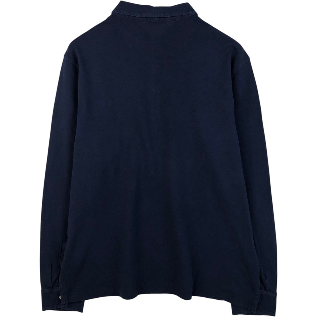 Ralph Lauren Polo Ralph Lauren Featherweight Long Sleeve Polo Shirt Men's XL cotton navy blue type Vintage Second Hand