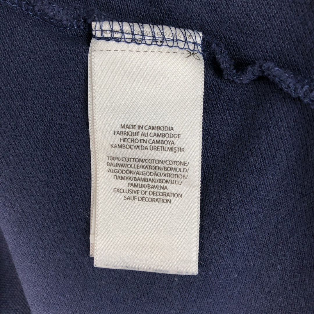 Ralph Lauren POLO RALPH LAUREN CUSTOM FIT long sleeve polo shirt, men's size XXL cotton navy blue type Vintage Second Hand