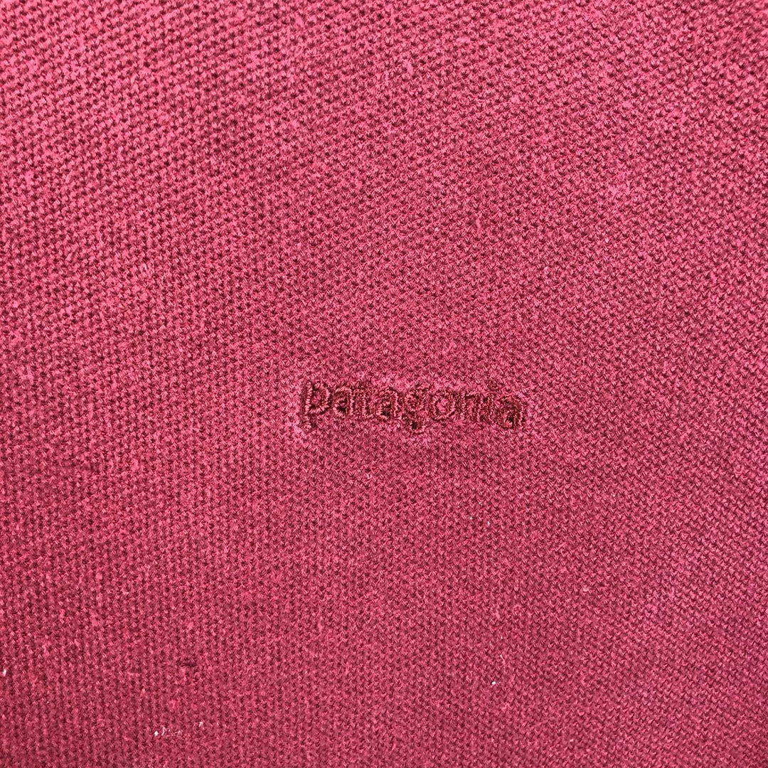 90'S Patagonia 52832F96 Long Sleeve Polo Shirt, Men's Size L, Vintage cotton Red type red-purple Vintage Second Hand