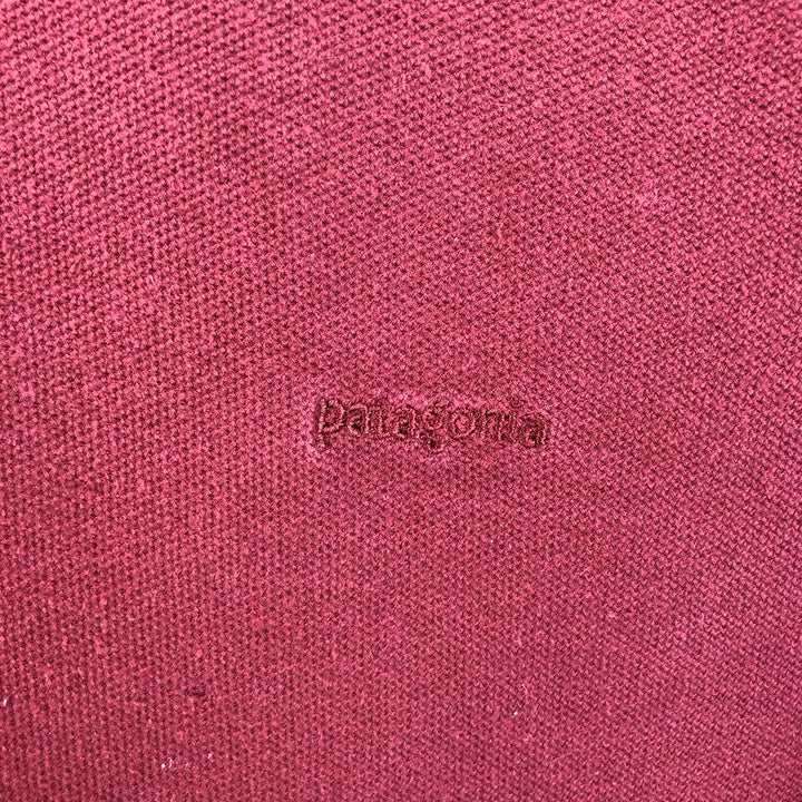 90'S Patagonia 52832F96 Long Sleeve Polo Shirt, Men's Size L, Vintage cotton Red type red-purple Vintage Second Hand