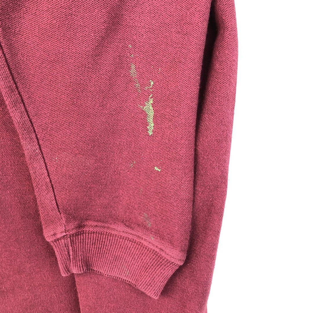 90'S Patagonia 52832F96 Long Sleeve Polo Shirt, Men's Size L, Vintage cotton Red type red-purple Vintage Second Hand
