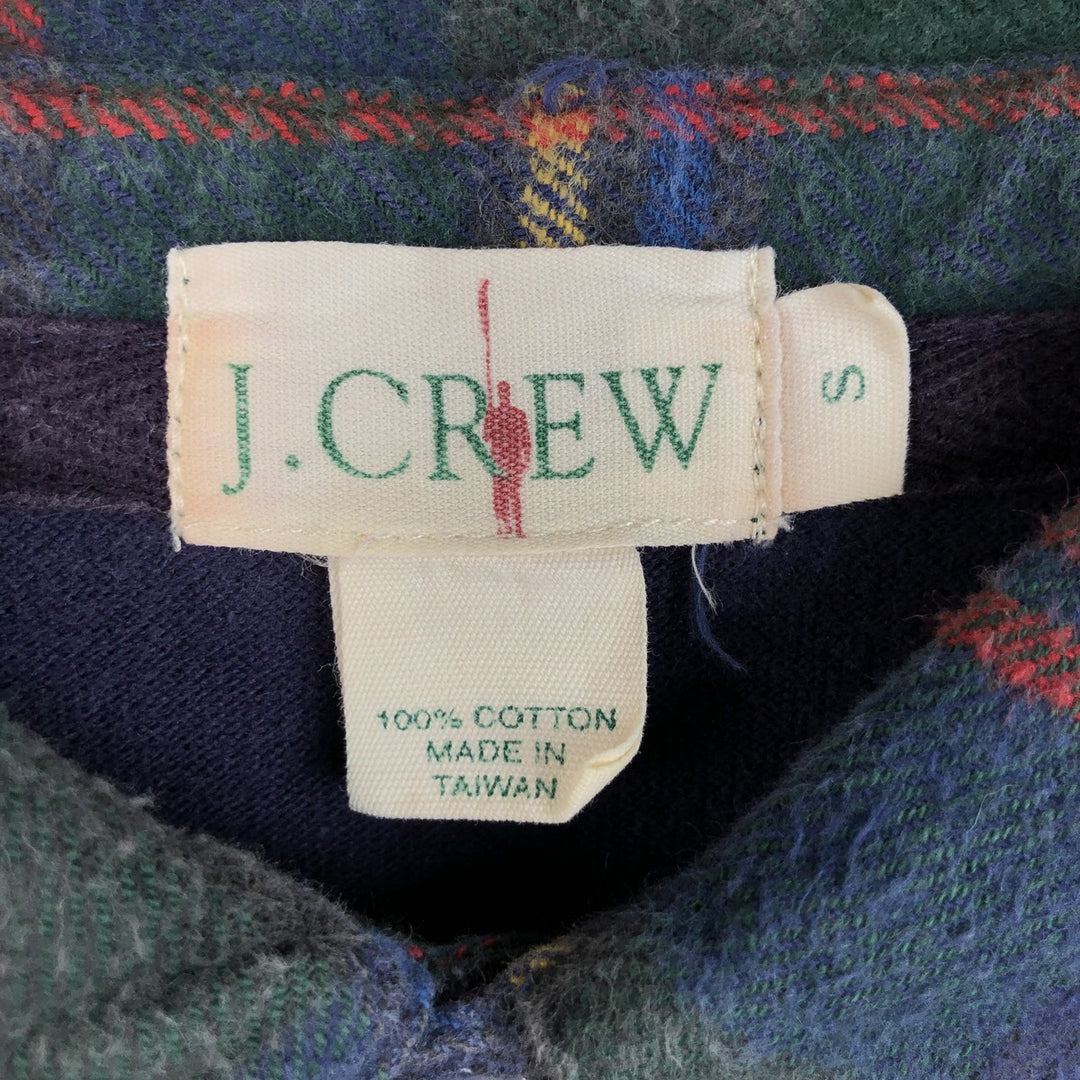 90'S J.Crew long-sleeved polo shirt, men's size small, vintage cotton navy blue type Vintage Second Hand