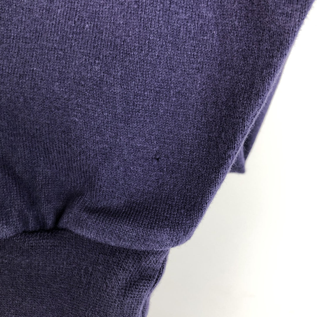 90'S J.Crew long-sleeved polo shirt, men's size small, vintage cotton navy blue type Vintage Second Hand