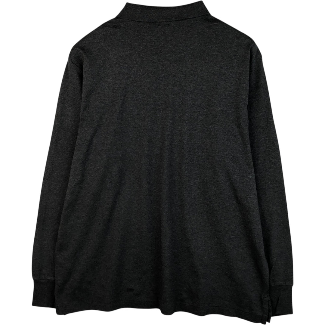 Ralph Lauren POLO RALPH LAUREN CLASSIC FIT long sleeve polo shirt men's XL equivalent cotton Charcoal Vintage Second Hand