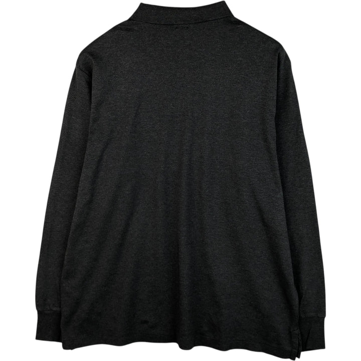 Ralph Lauren POLO RALPH LAUREN CLASSIC FIT long sleeve polo shirt men's XL equivalent cotton Charcoal Vintage Second Hand