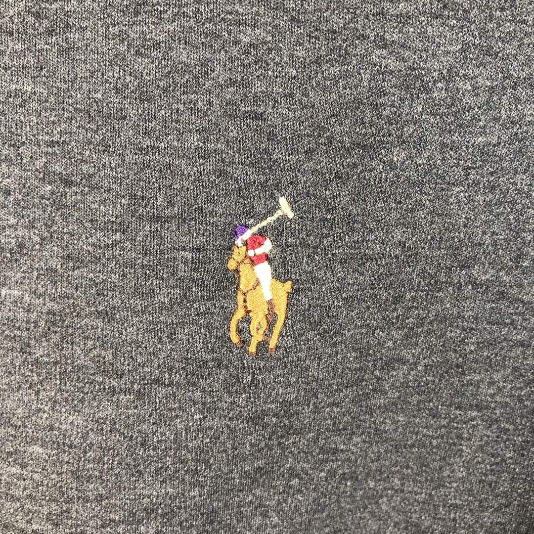 Ralph Lauren POLO RALPH LAUREN CLASSIC FIT long sleeve polo shirt men's XL equivalent cotton Charcoal Vintage Second Hand
