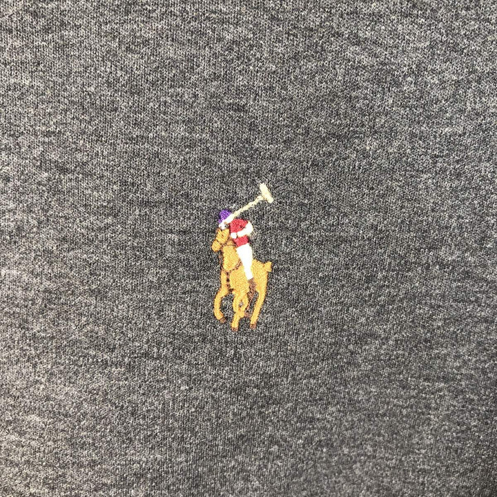 Ralph Lauren POLO RALPH LAUREN CLASSIC FIT long sleeve polo shirt men's XL equivalent cotton Charcoal Vintage Second Hand