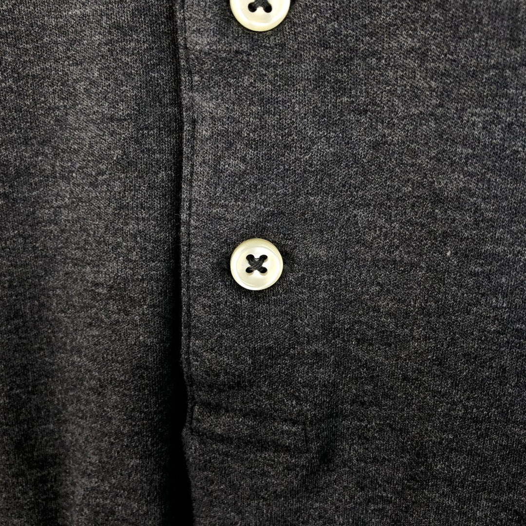 Ralph Lauren POLO RALPH LAUREN CLASSIC FIT long sleeve polo shirt men's XL equivalent cotton Charcoal Vintage Second Hand