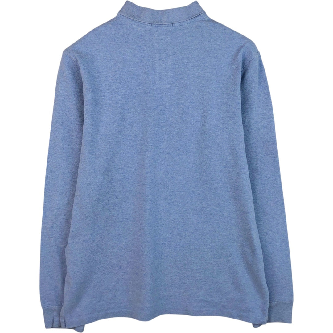 Ralph Lauren POLO RALPH LAUREN CUSTOM FIT long sleeve polo shirt men's size L cotton Blue type light blue Vintage Second Hand