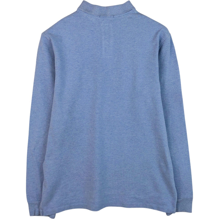 Ralph Lauren POLO RALPH LAUREN CUSTOM FIT long sleeve polo shirt men's size L cotton Blue type light blue Vintage Second Hand
