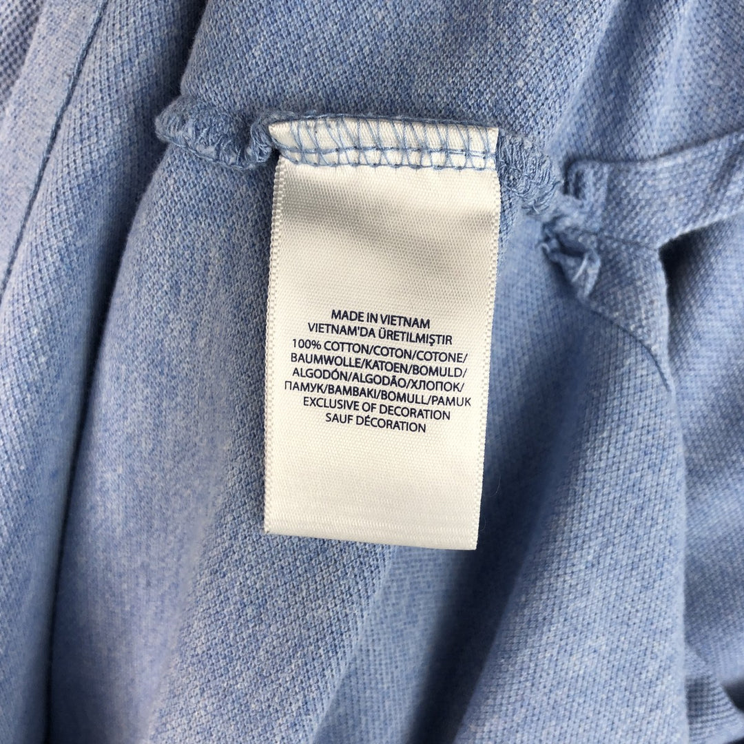 Ralph Lauren POLO RALPH LAUREN CUSTOM FIT long sleeve polo shirt men's size L cotton Blue type light blue Vintage Second Hand