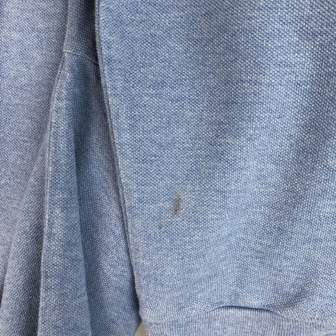 Ralph Lauren POLO RALPH LAUREN CUSTOM FIT long sleeve polo shirt men's size L cotton Blue type light blue Vintage Second Hand