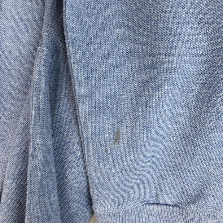 Ralph Lauren POLO RALPH LAUREN CUSTOM FIT long sleeve polo shirt men's size L cotton Blue type light blue Vintage Second Hand