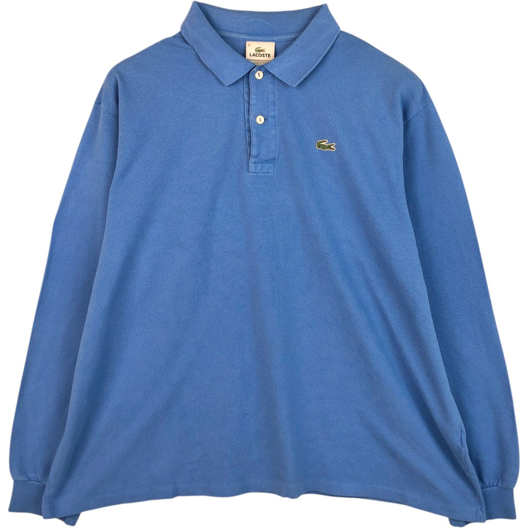 Lacoste LACOSTE French design long sleeve polo shirt size 8, men's XXL equivalent cotton Blue type light blue Vintage Second Hand