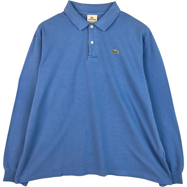 Lacoste LACOSTE French design long sleeve polo shirt size 8, men's XXL equivalent cotton Blue type light blue Vintage Second Hand