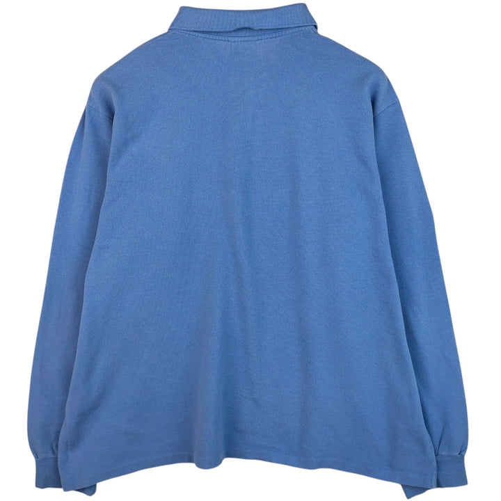 Lacoste LACOSTE French design long sleeve polo shirt size 8, men's XXL equivalent cotton Blue type light blue Vintage Second Hand