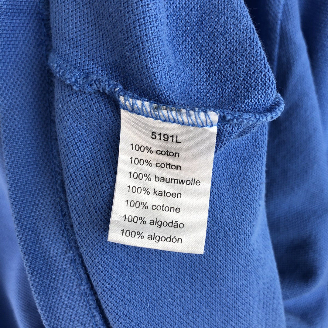 Lacoste LACOSTE French design long sleeve polo shirt size 8, men's XXL equivalent cotton Blue type light blue Vintage Second Hand