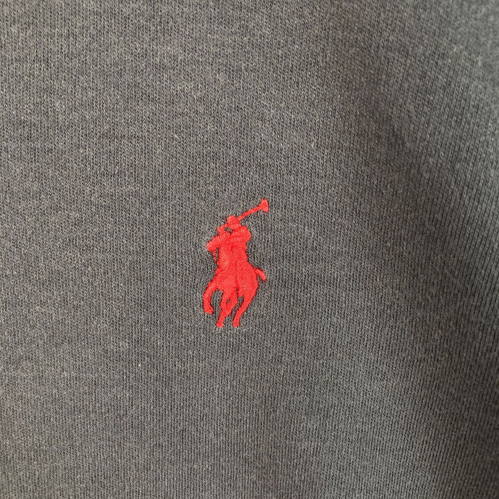 Ralph Lauren POLO RALPH LAUREN CUSTOM FIT long sleeve polo shirt men's size L cotton Charcoal Vintage Second Hand
