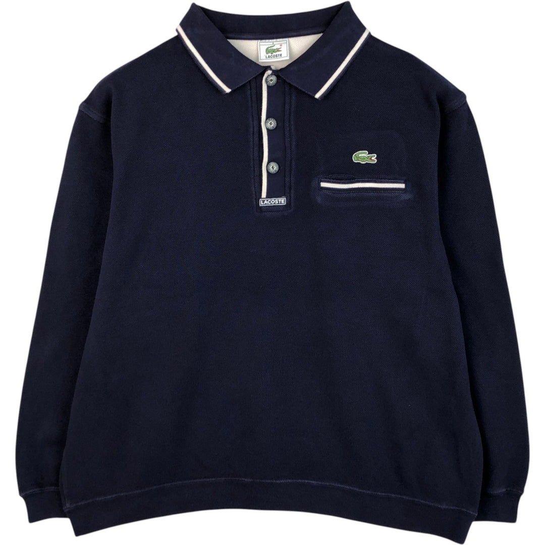 Lacoste LACOSTE Long Sleeve Polo Shirt Size 6 Men's XL cotton navy blue type Vintage Second Hand
