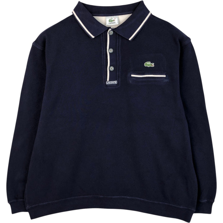 Lacoste LACOSTE Long Sleeve Polo Shirt Size 6 Men's XL cotton navy blue type Vintage Second Hand