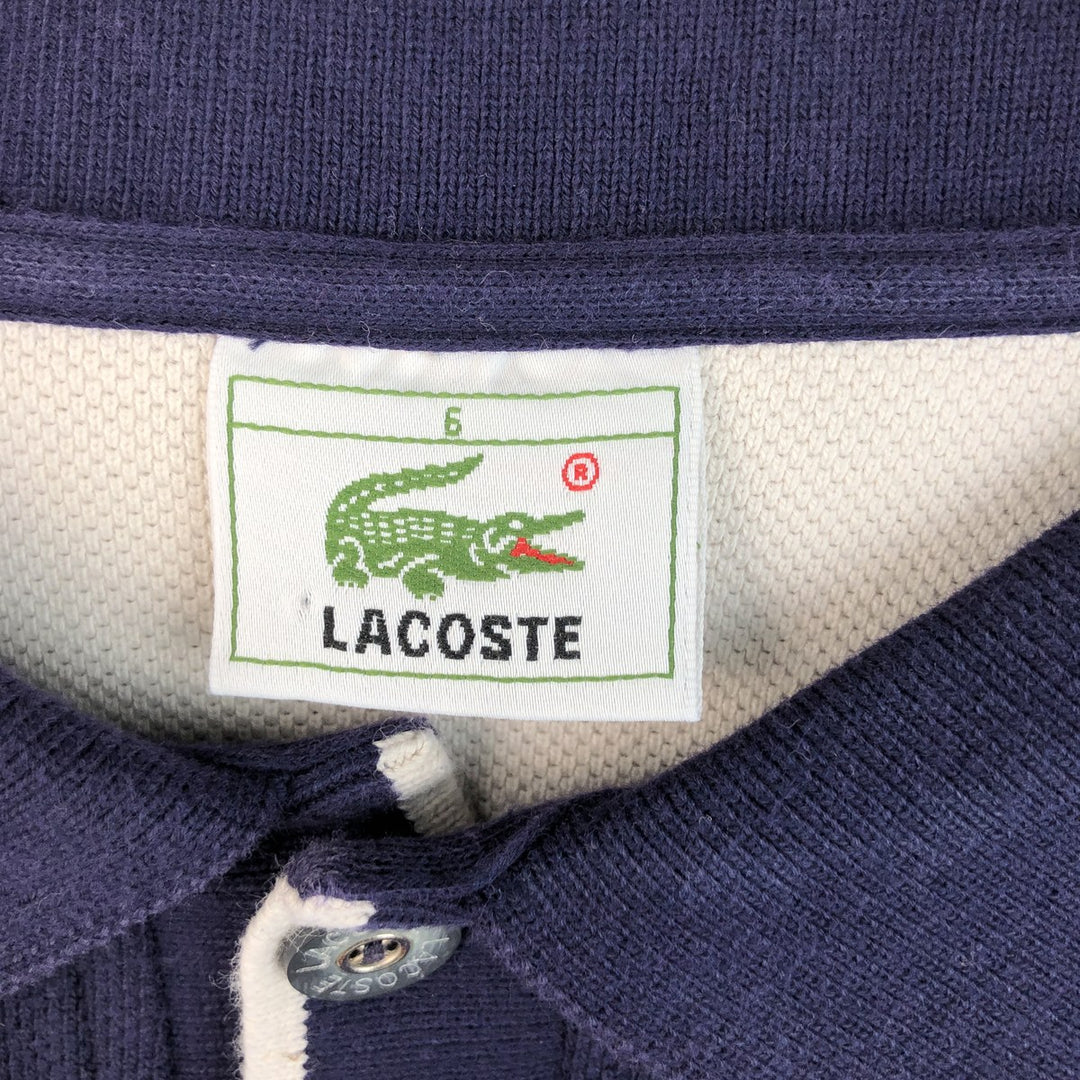 Lacoste LACOSTE Long Sleeve Polo Shirt Size 6 Men's XL cotton navy blue type Vintage Second Hand
