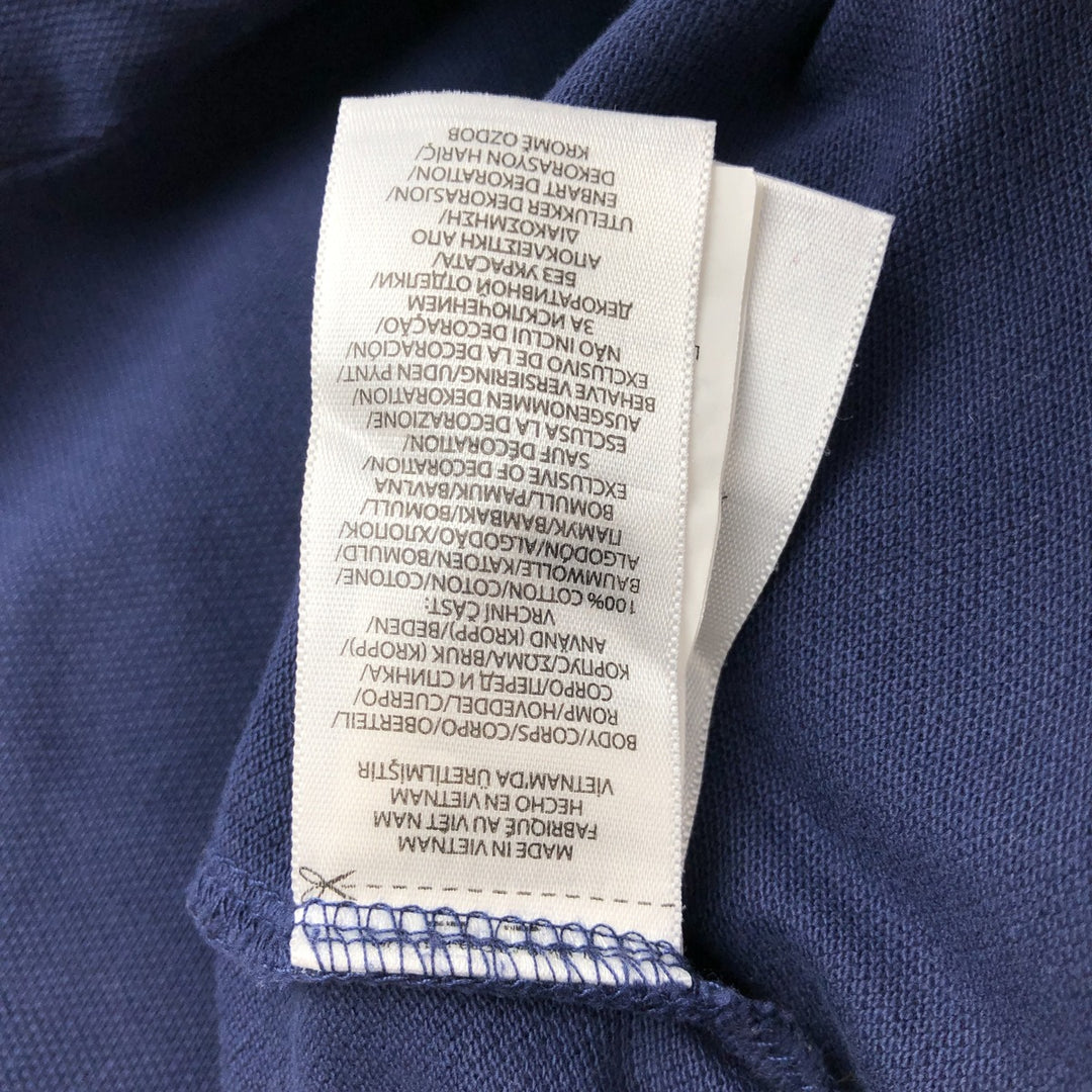 Ralph Lauren POLO RALPH LAUREN CLASSIC FIT long sleeve polo shirt men's XL equivalent cotton navy blue type Vintage Second Hand