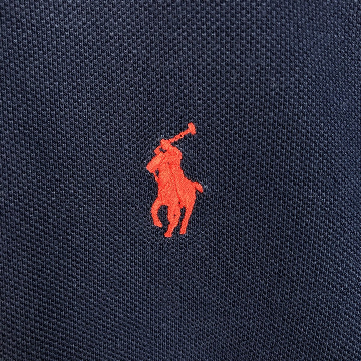 Ralph Lauren POLO RALPH LAUREN CLASSIC FIT long sleeve polo shirt men's XL equivalent cotton navy blue type Vintage Second Hand